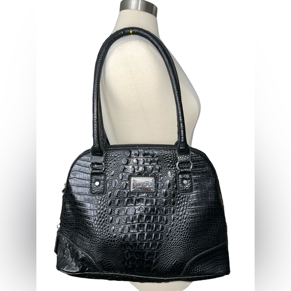 MARK FISHER  Handbag Purse Crocodile/Alligator Embossed Faux Leather